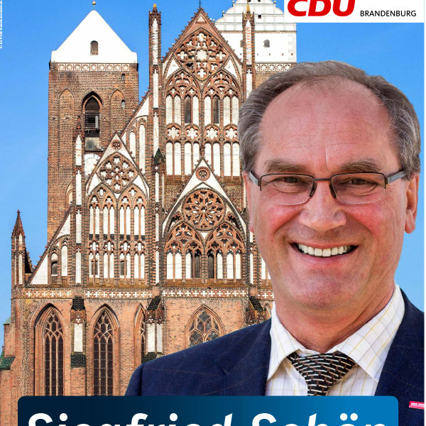 Wahlplakat von <b>Siegfried Schön</b> bei den Kommunalwahlen in Brandeburg - ig_port_schoen_plakat