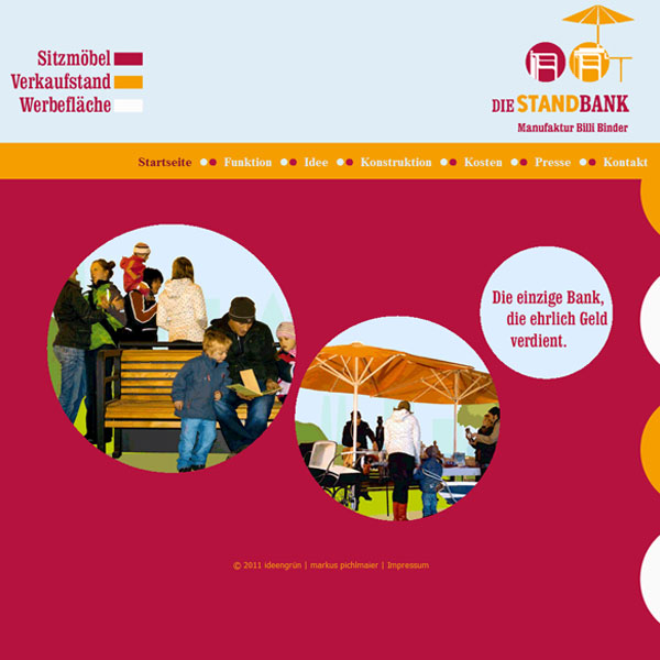 Startseite der Internetseite www.Standbank.de