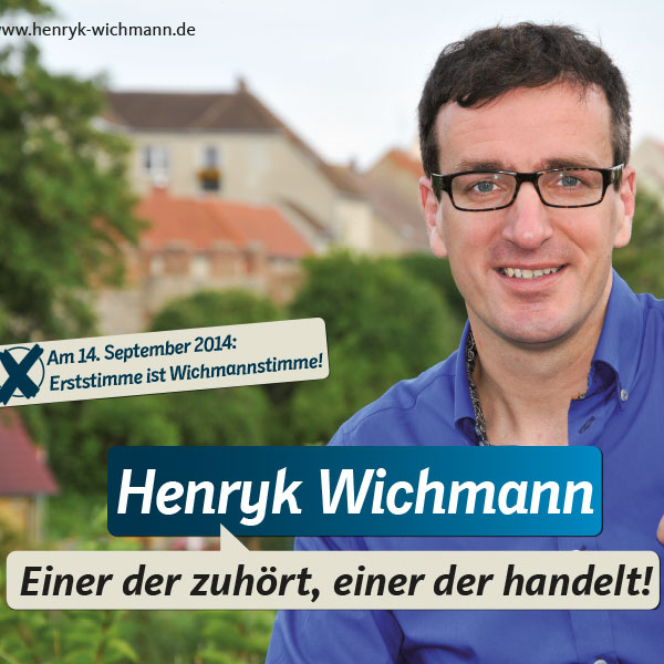 Wahlplakat Henryk Wichmann